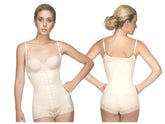 Vedette 136 Megane Bodysuit mit offenem Busen und Spitzenbesatz, Farbe Nude